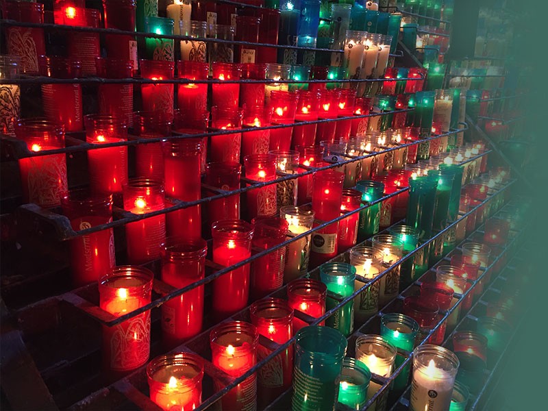 Babies feet and cross