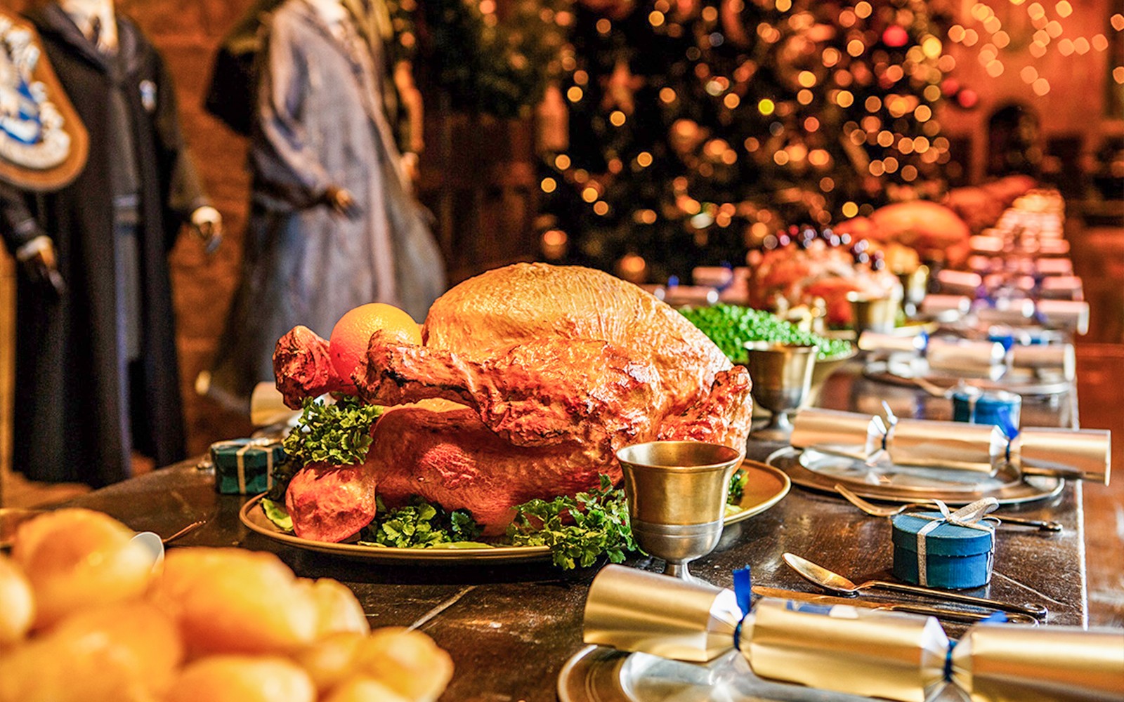 Roasted Chicken on the dining table of hogwarts