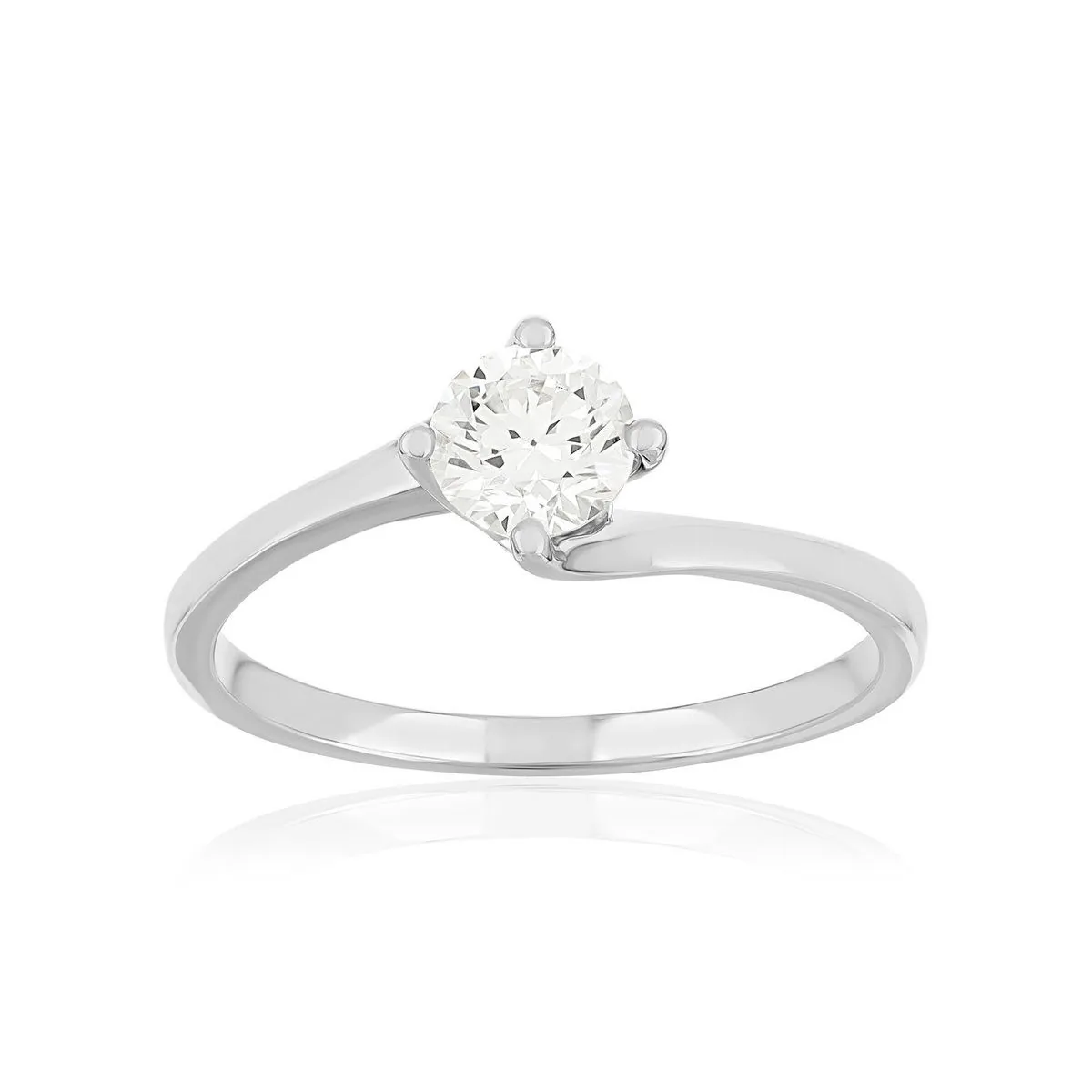 Solitaire en or jaune 750