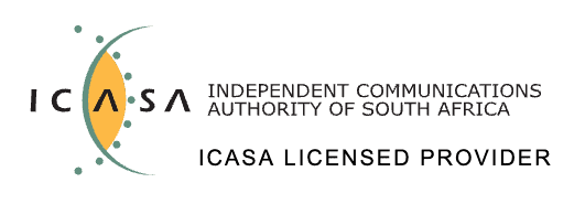 ICASA Licensed Provider logo confirming Othos Telecom compliance in South Africa.