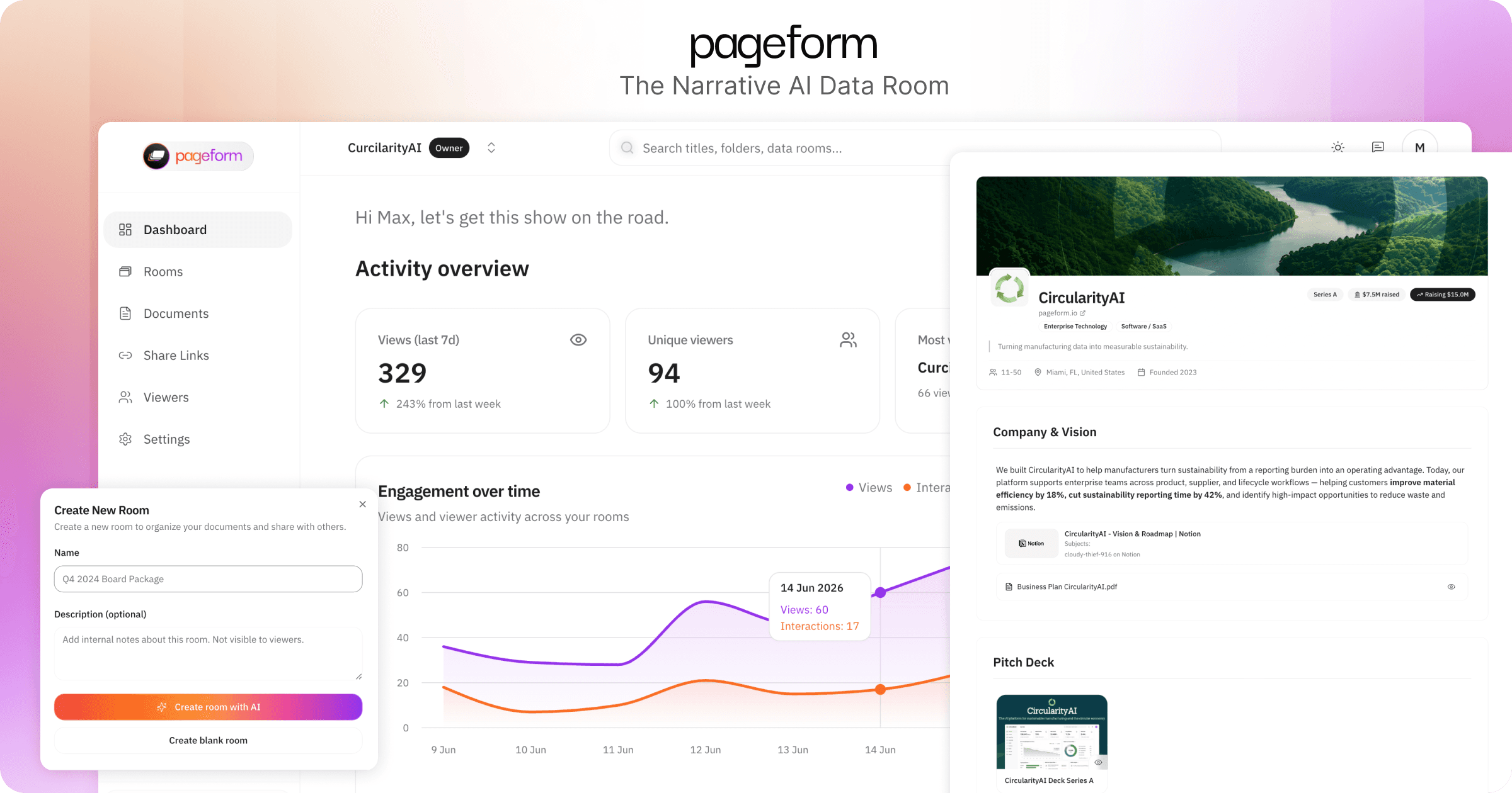 Best data room platform for fundraising - Pageform.