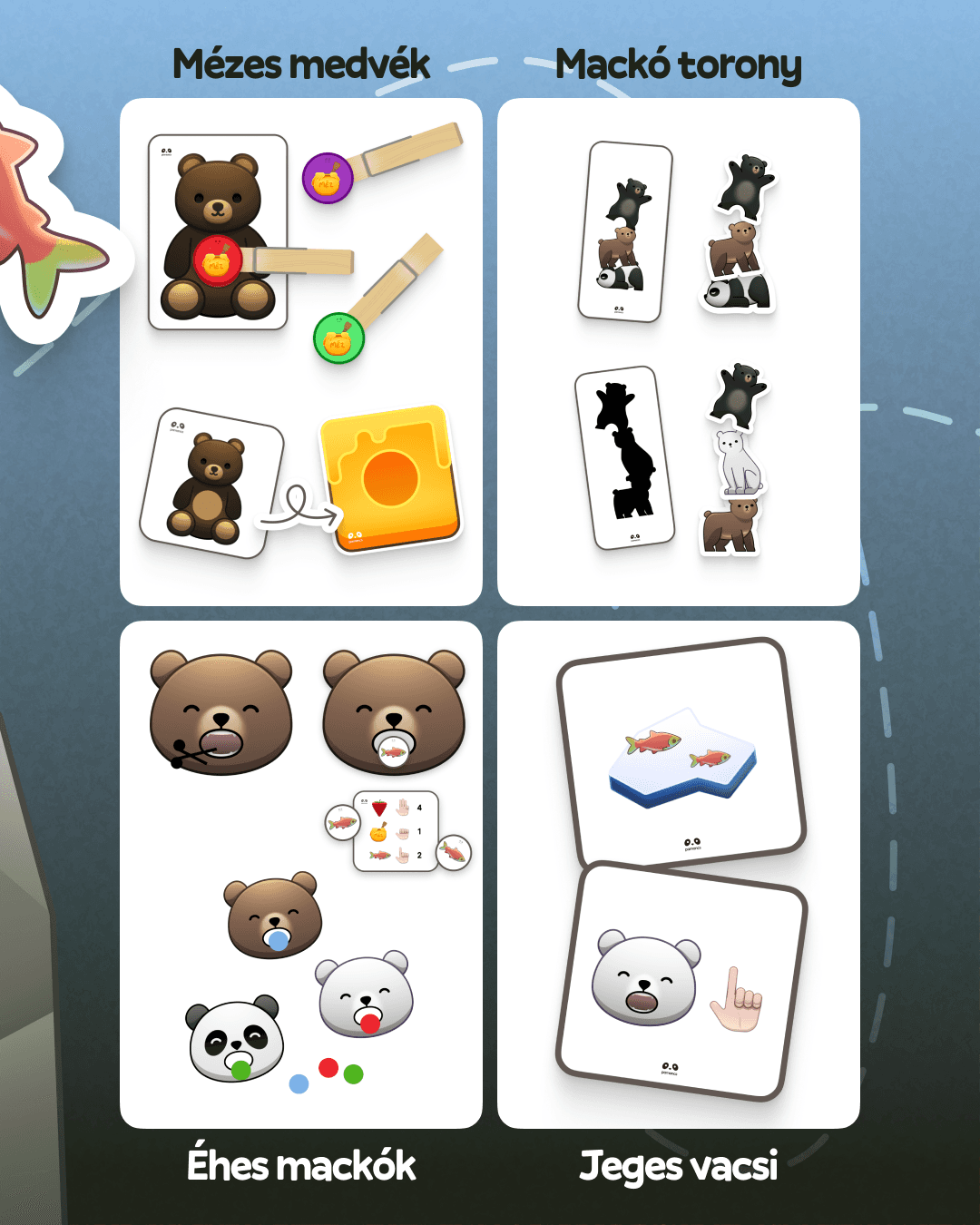 Mackós fejlesztő játék