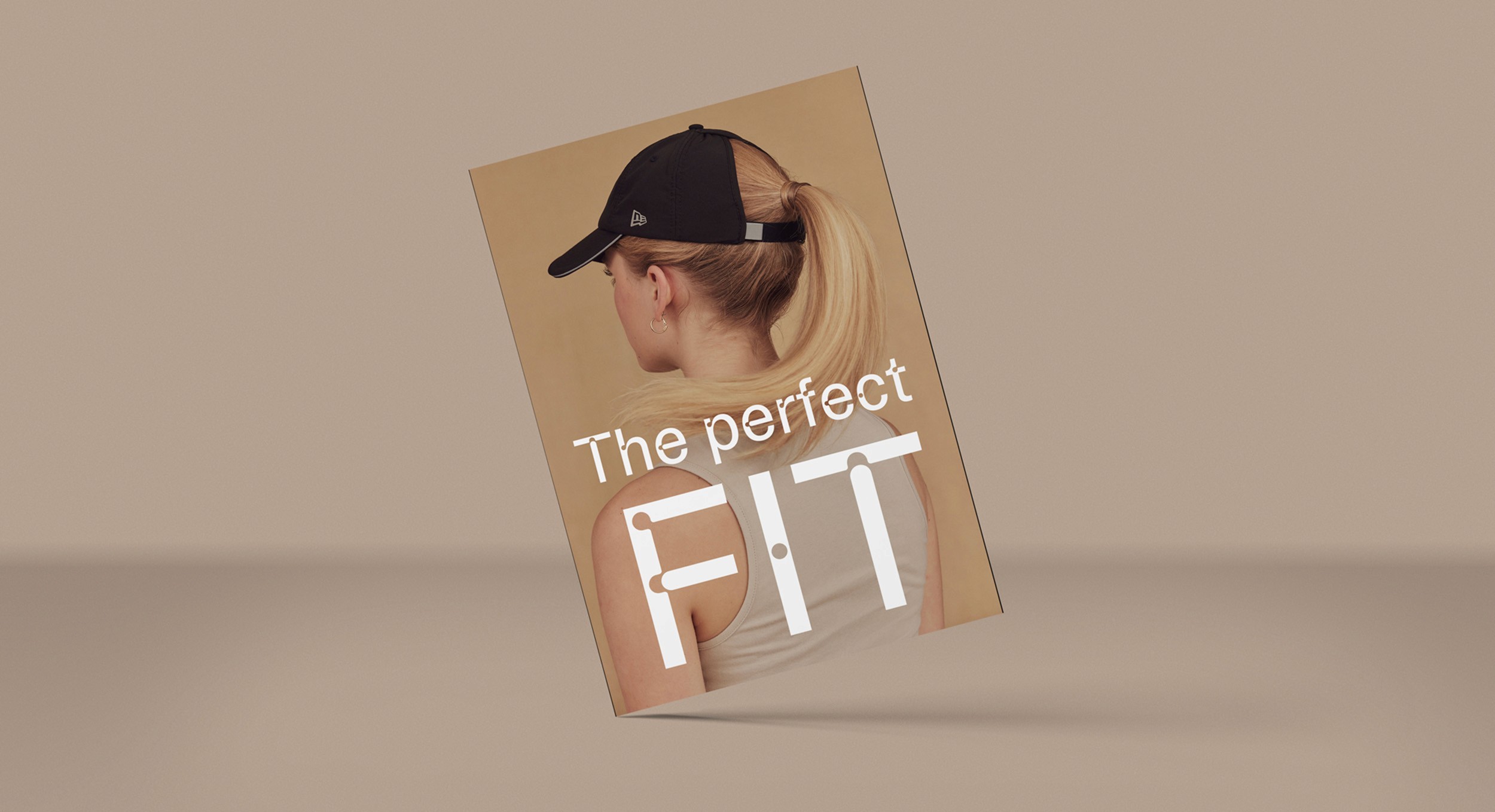 Printed campaign brochureand brand assets developed for a backless cap launch, featuring product messaging, identity design and marketing materials