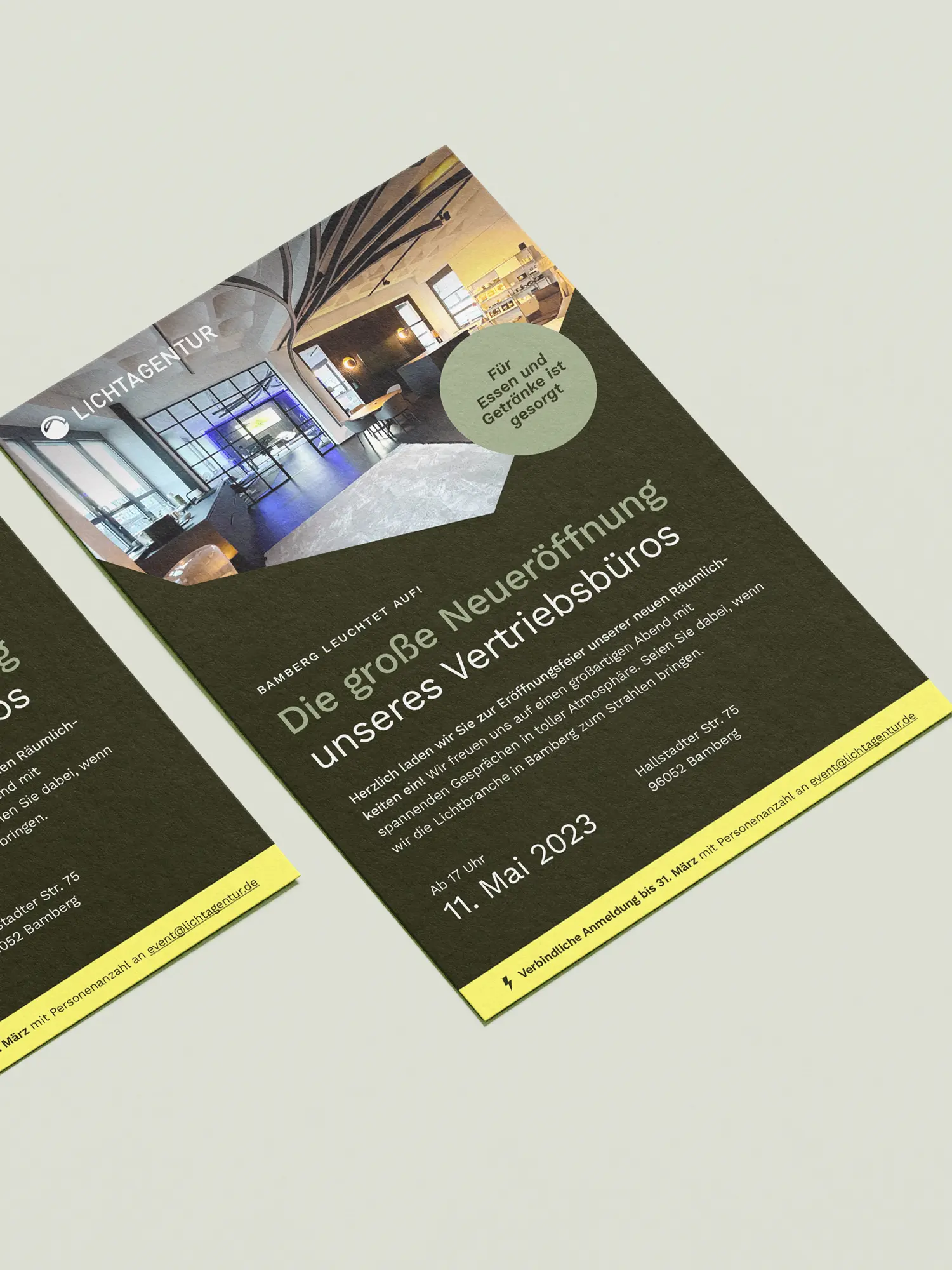 Flyer: Große Neueröffnung des Vertriebsbüros