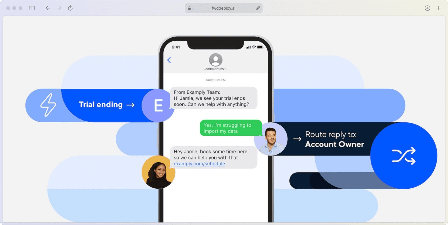 Intercom assignment rules interface displaying conditional routing logic with dropdown menus for customer segments, keyword triggers, and team selection options.