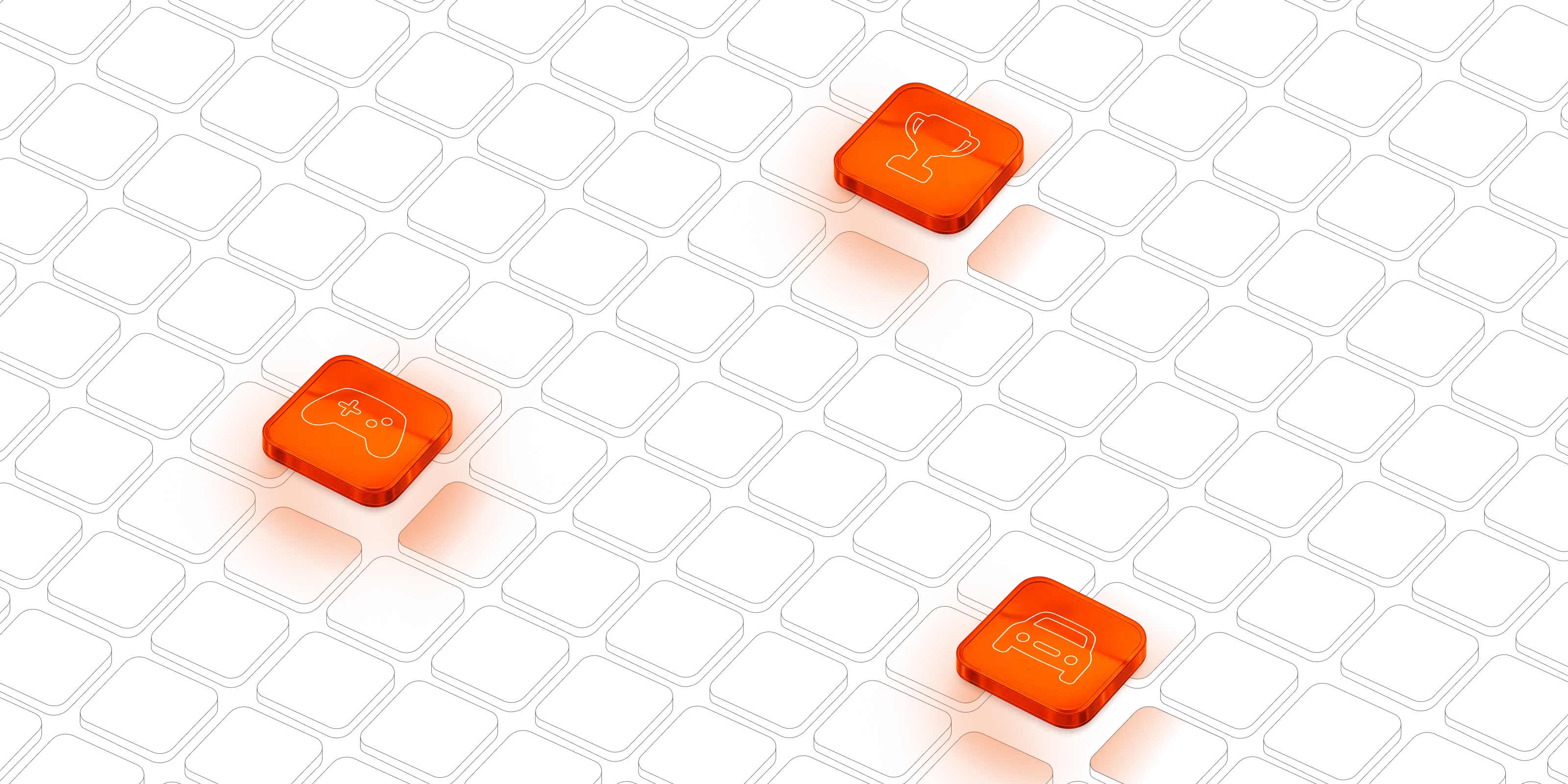 A collection of app icons with 3 strategically floating to show different app categories