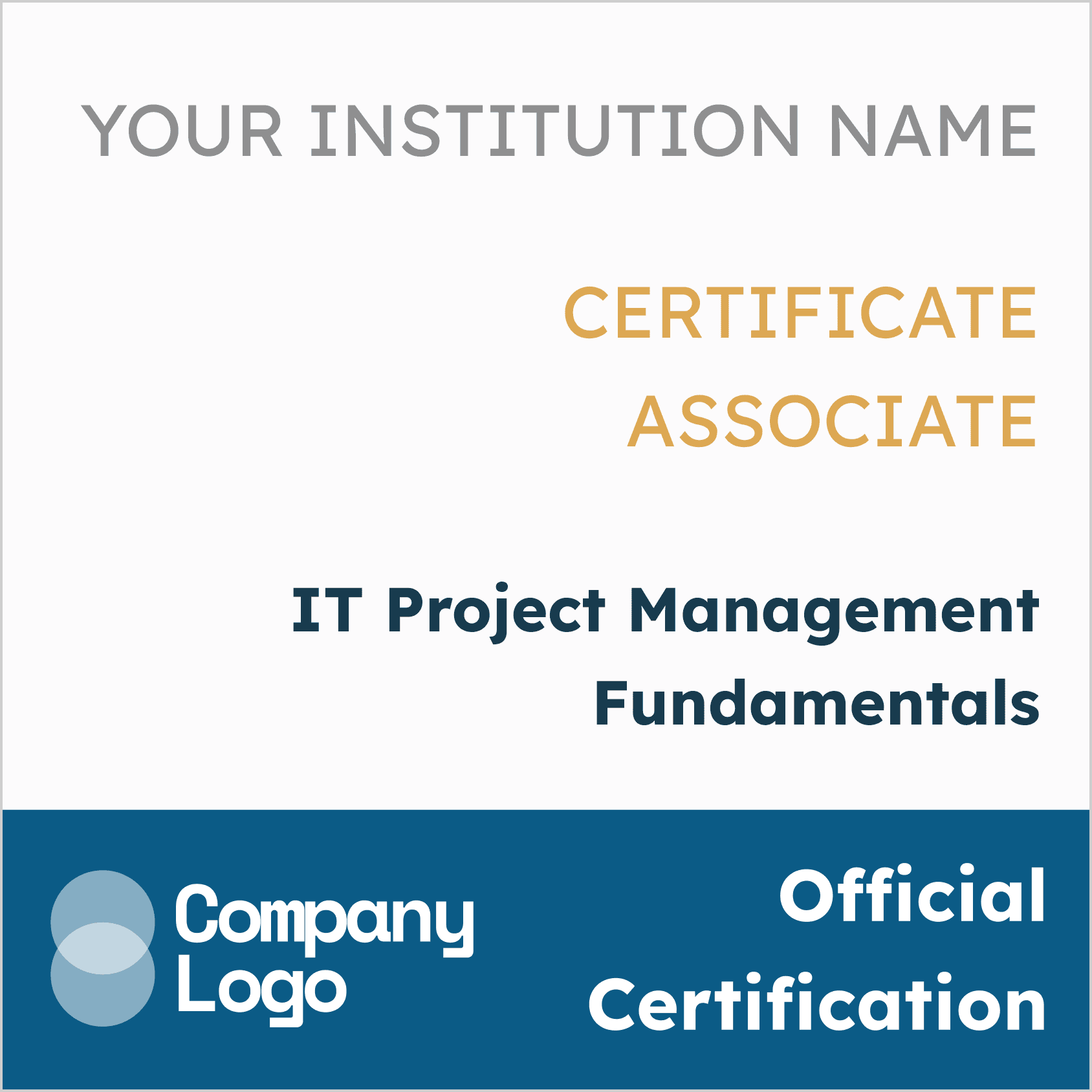 Wauld - Modern and sleek blue achievement badge template