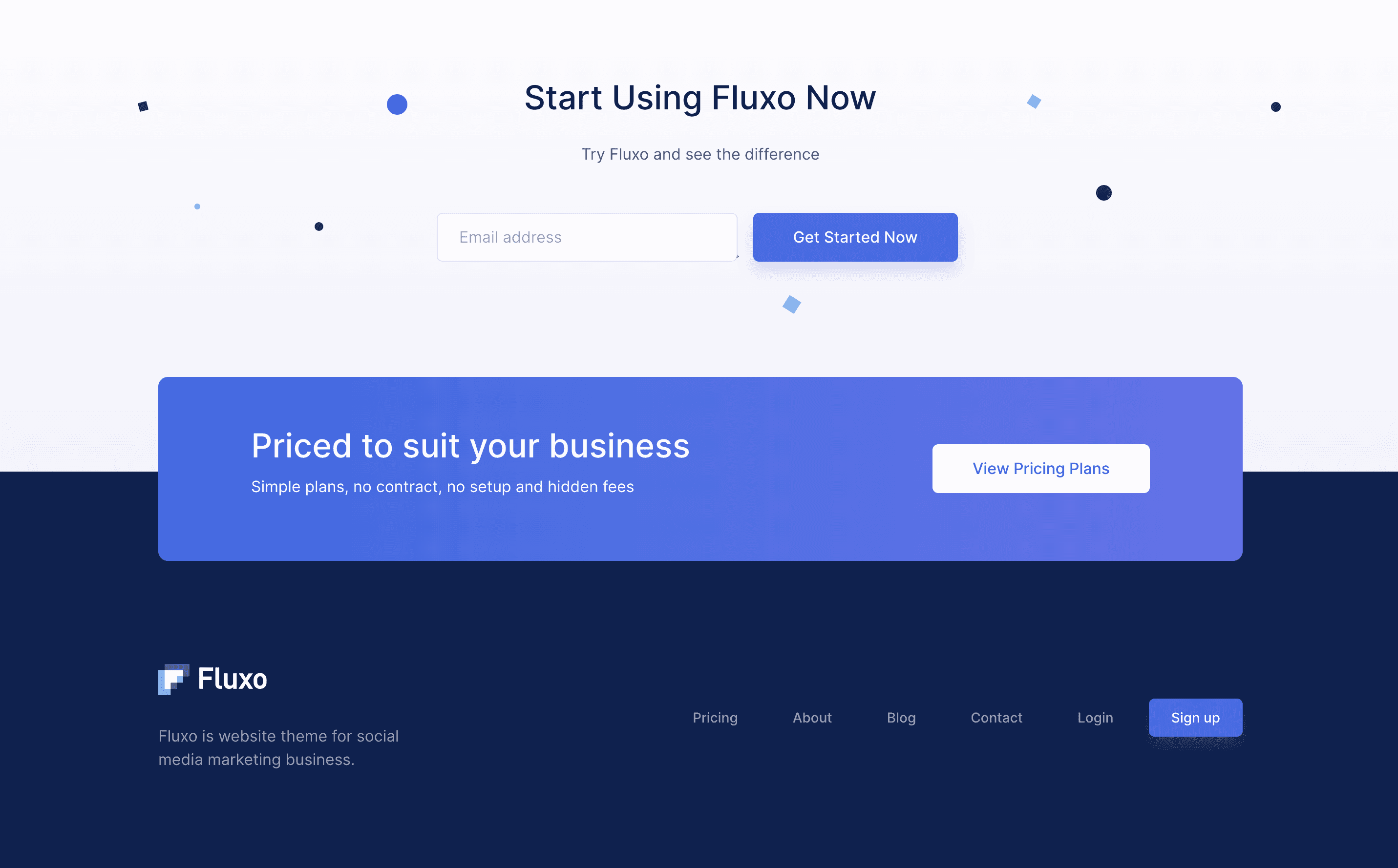 Fluxo Marketing Website Template