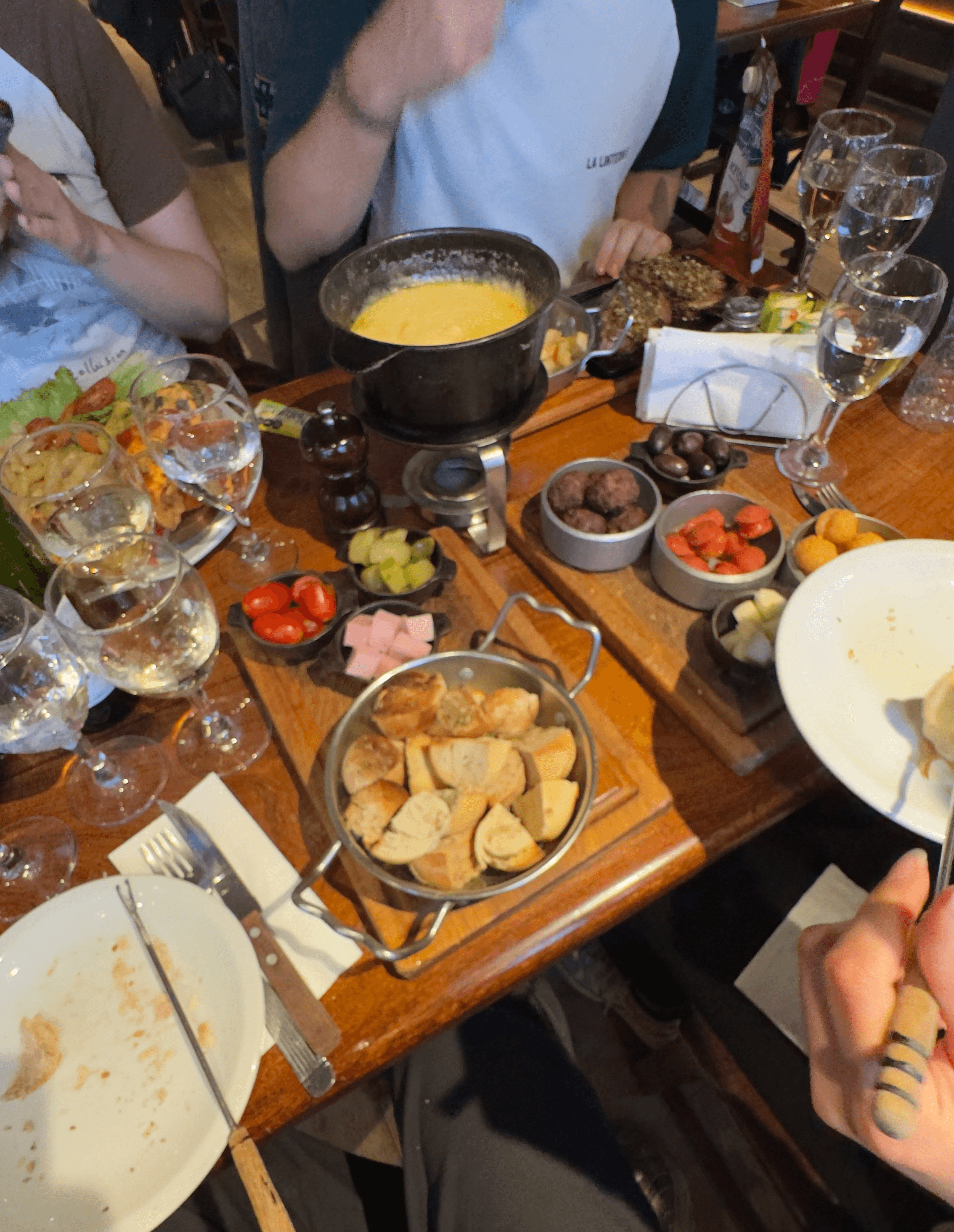Fondu dans un restaurant à Bariloche