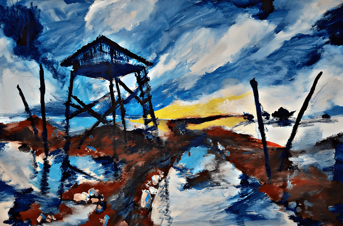 premium art poster and canvas prints, with originals available, from QART , of the artwork " Dead Sea "