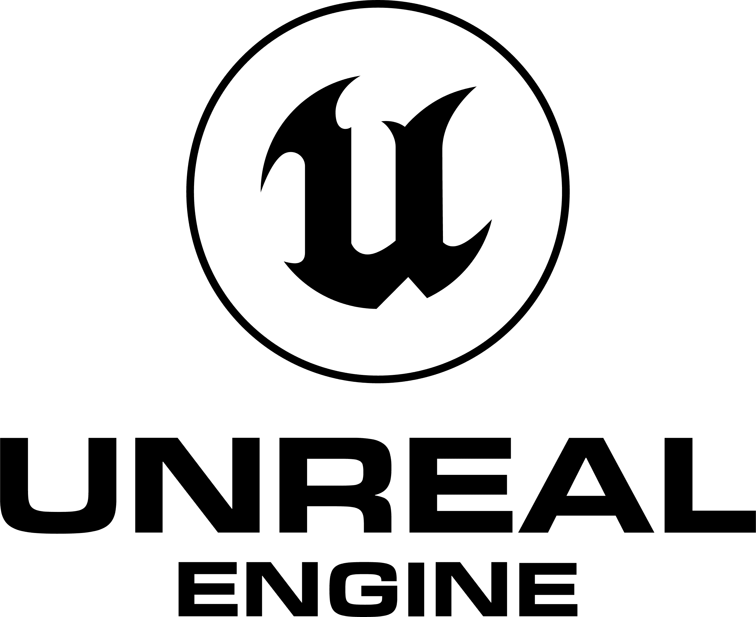 Blender logo in black on a white background, representing the open-source 3D creation software