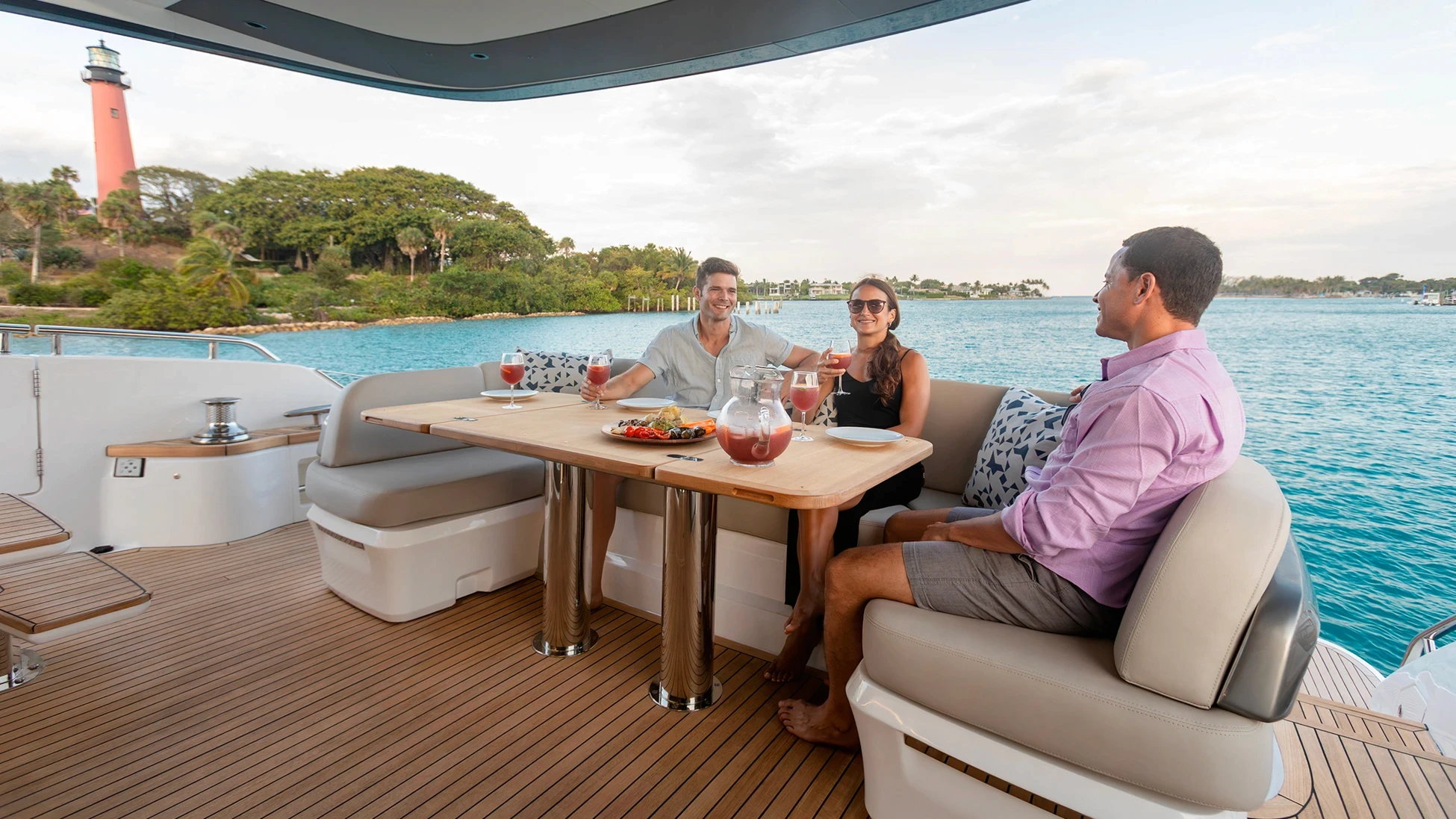 Guests conversing on board the Princess S72