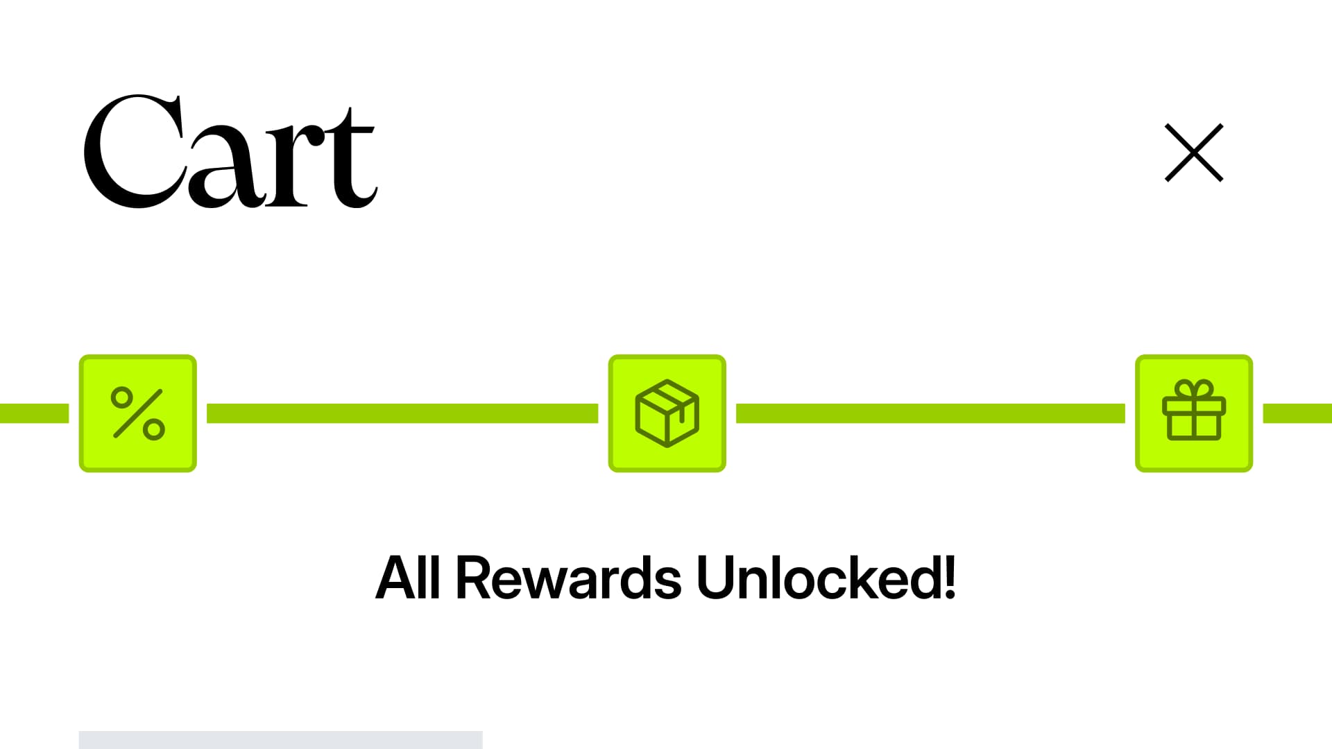 Multi-tier cart rewards