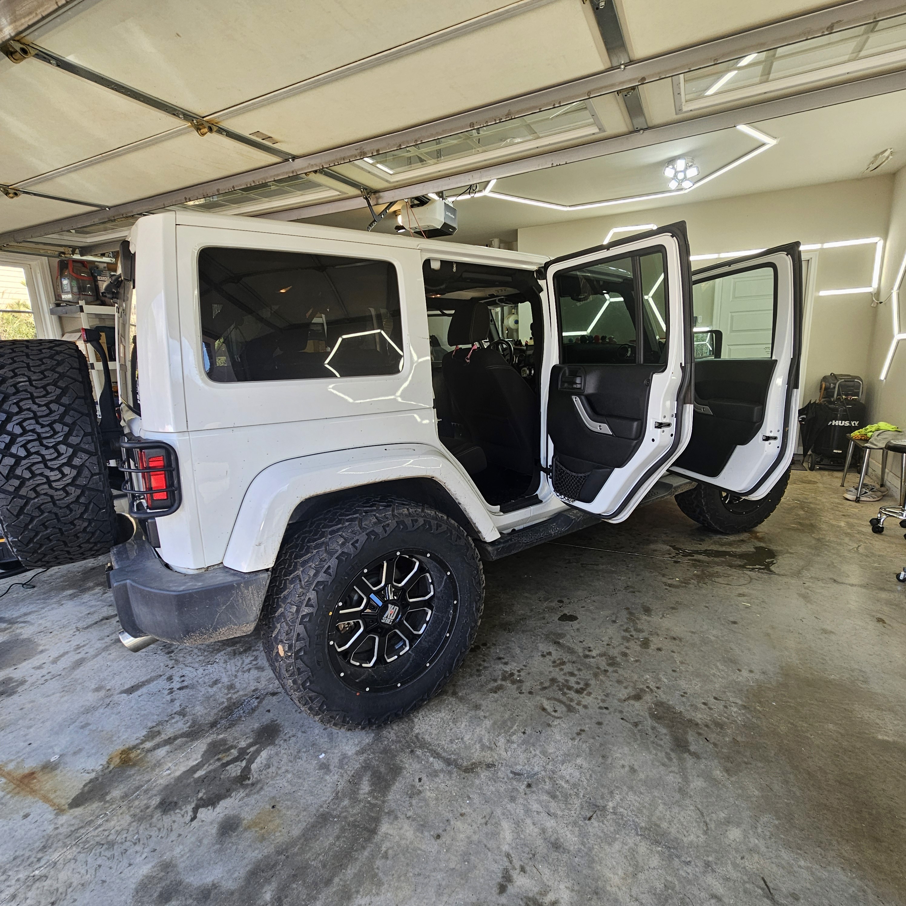 Full, complete detail on a 2015 Jeep Wrangler on-site in Buckhead.
