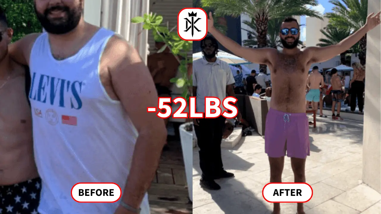  Default Kings Before and After 52lbs Weight Loss Trasnformation Photo