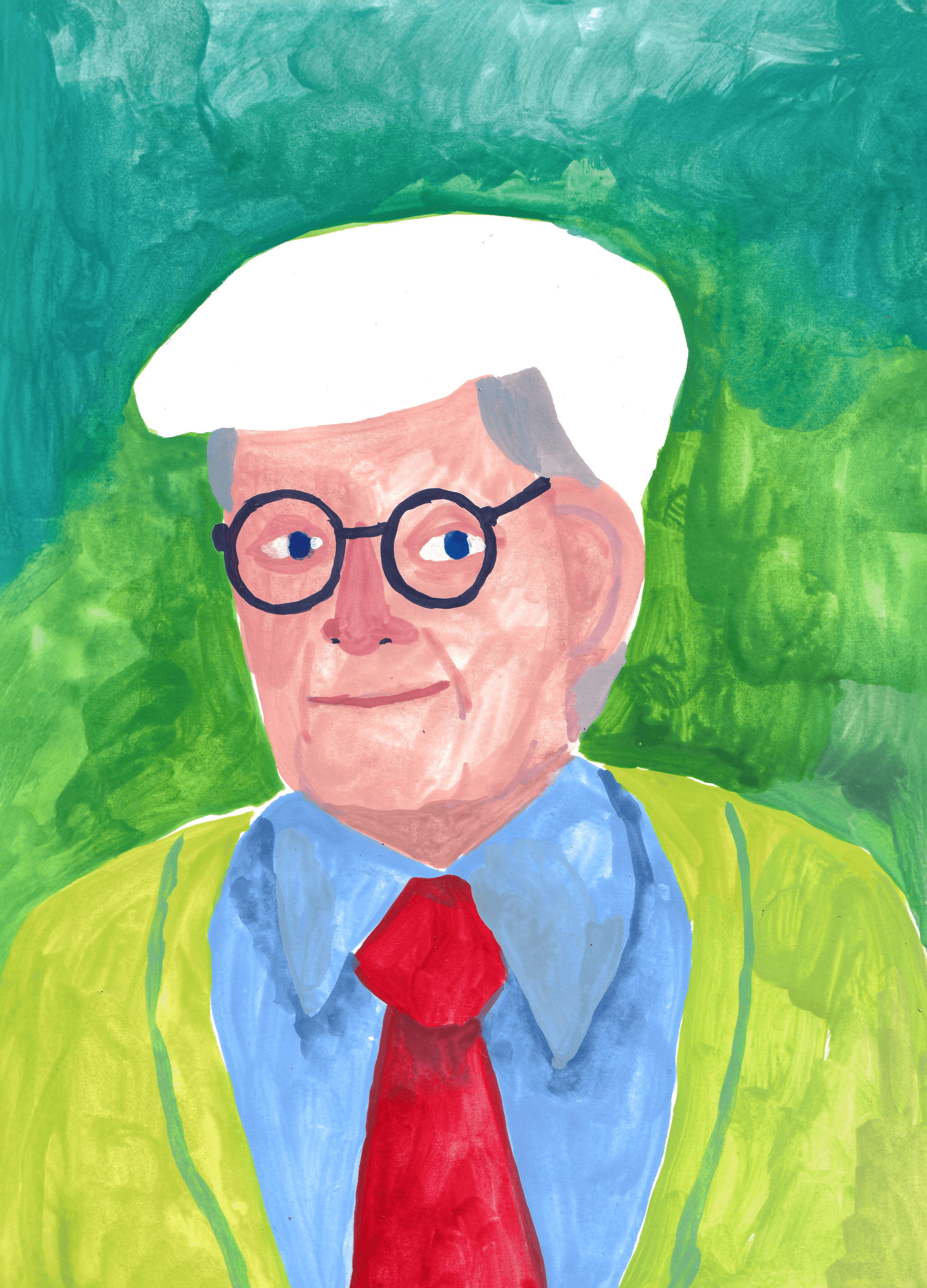 Hockney. Green portrait 