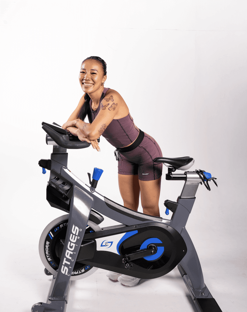 Concetrated triathlete grayscale