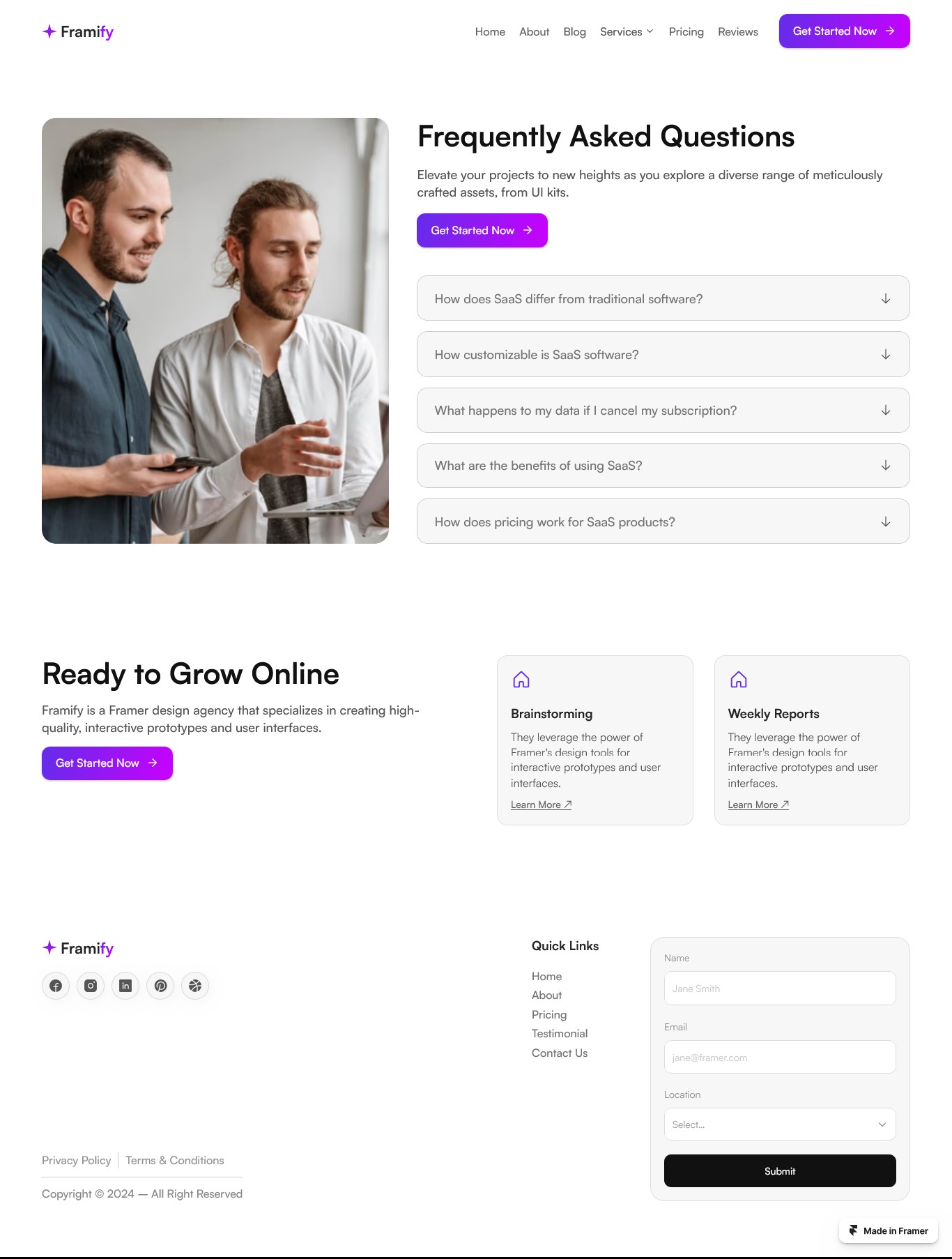 Framer FAQ Page v6