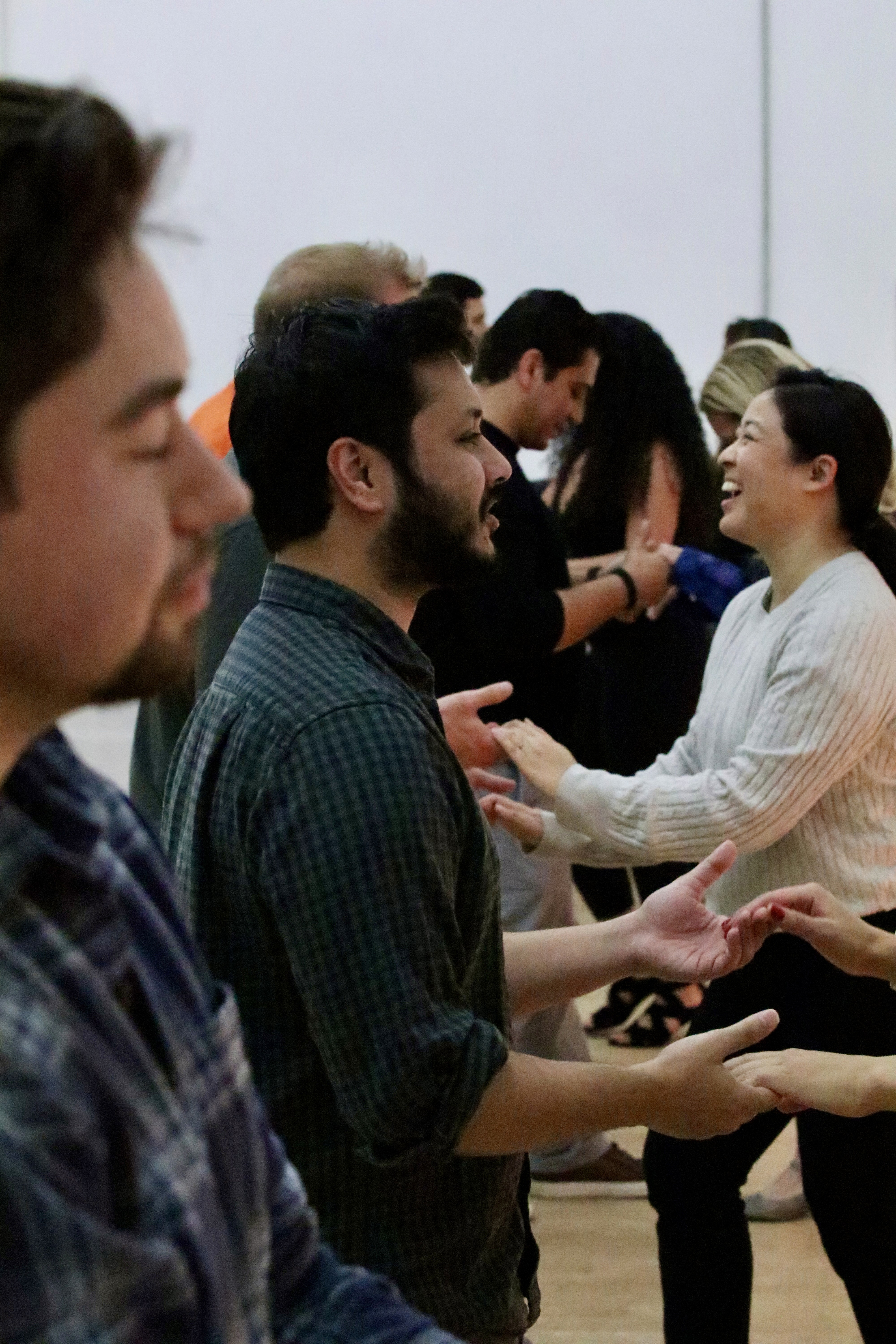 a salsa class in session