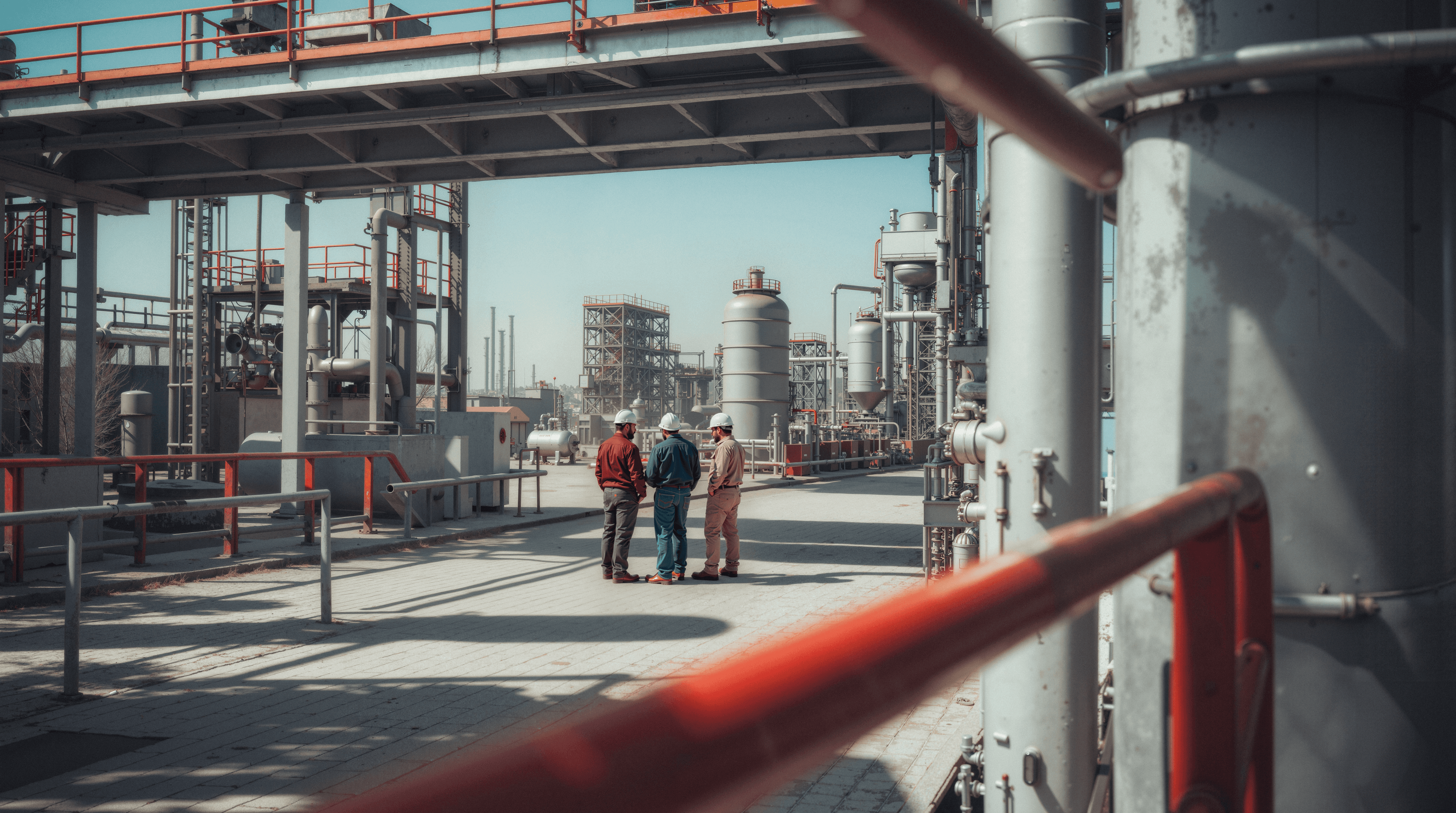 Raychem industrial application image of an oil plant