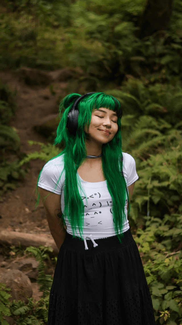 A young girl smiling
