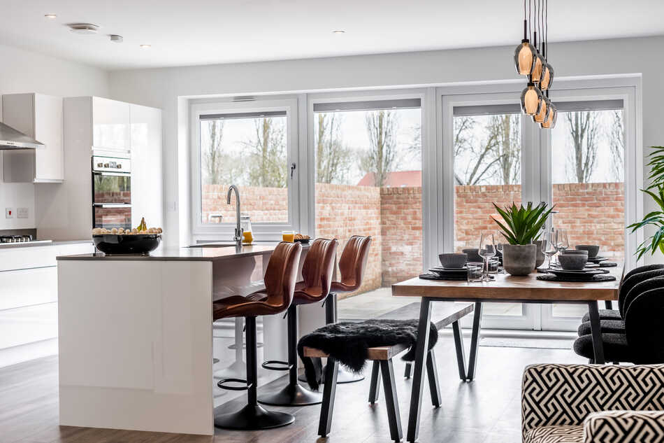 Kitchen and dining area of a Valore managed two-bedroom apartment in Milton Keynes