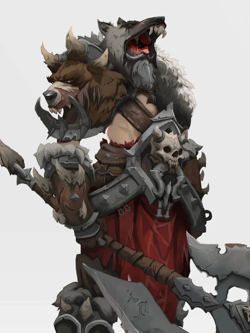 Werewolf – character concept art by Kuba Fidler