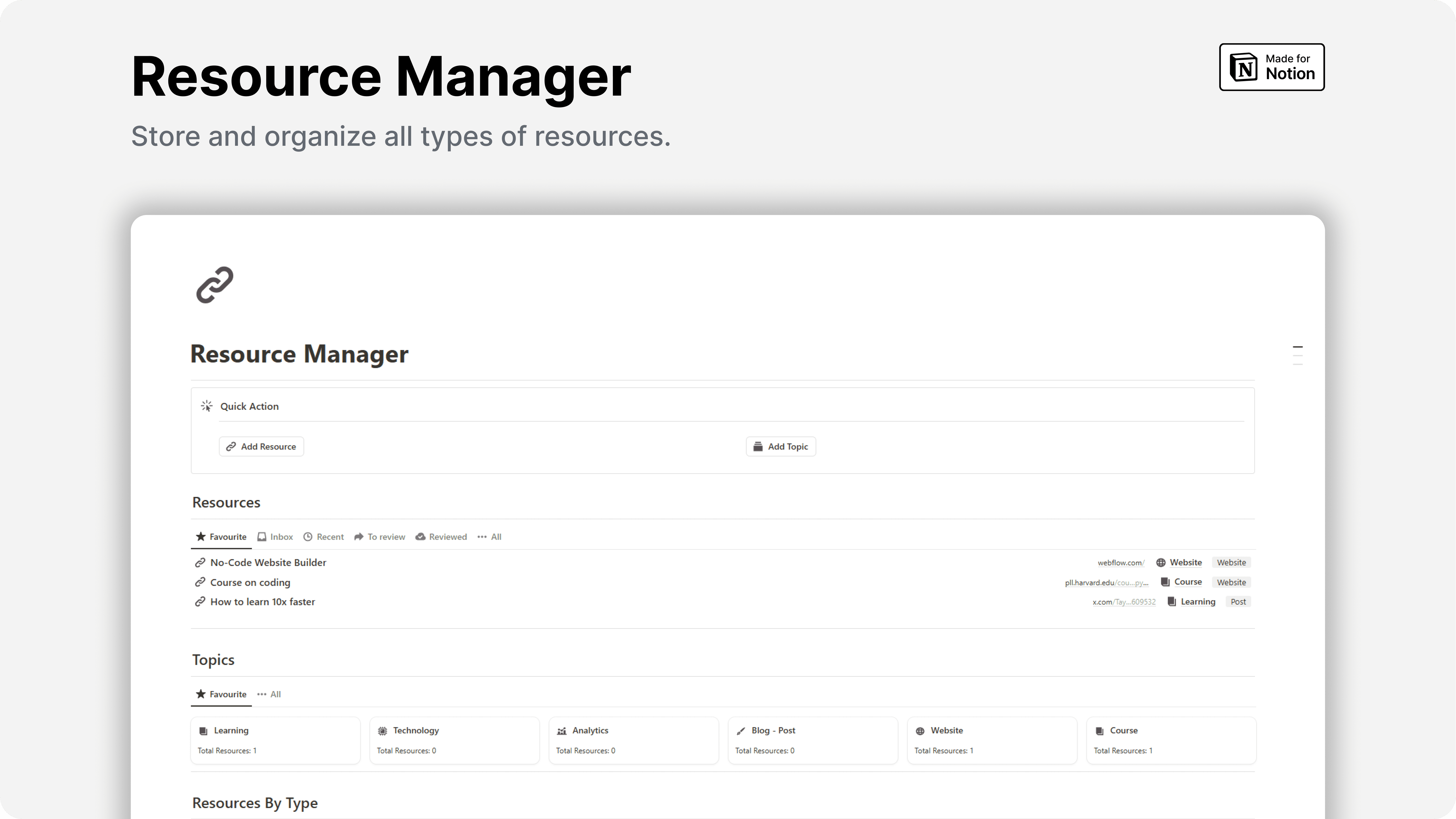 Notion Resource Manager