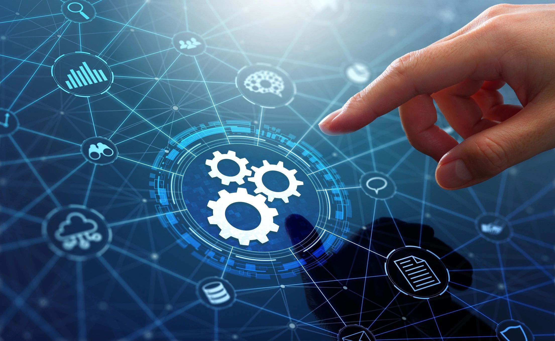 a black and white living room with a large tv