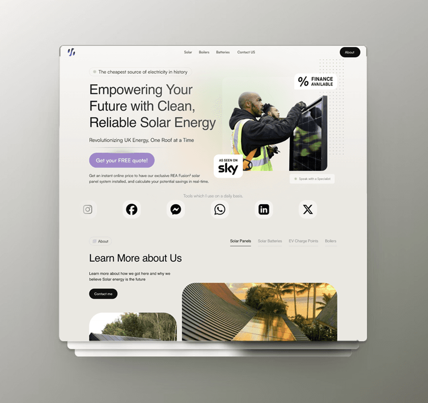 Solar website template