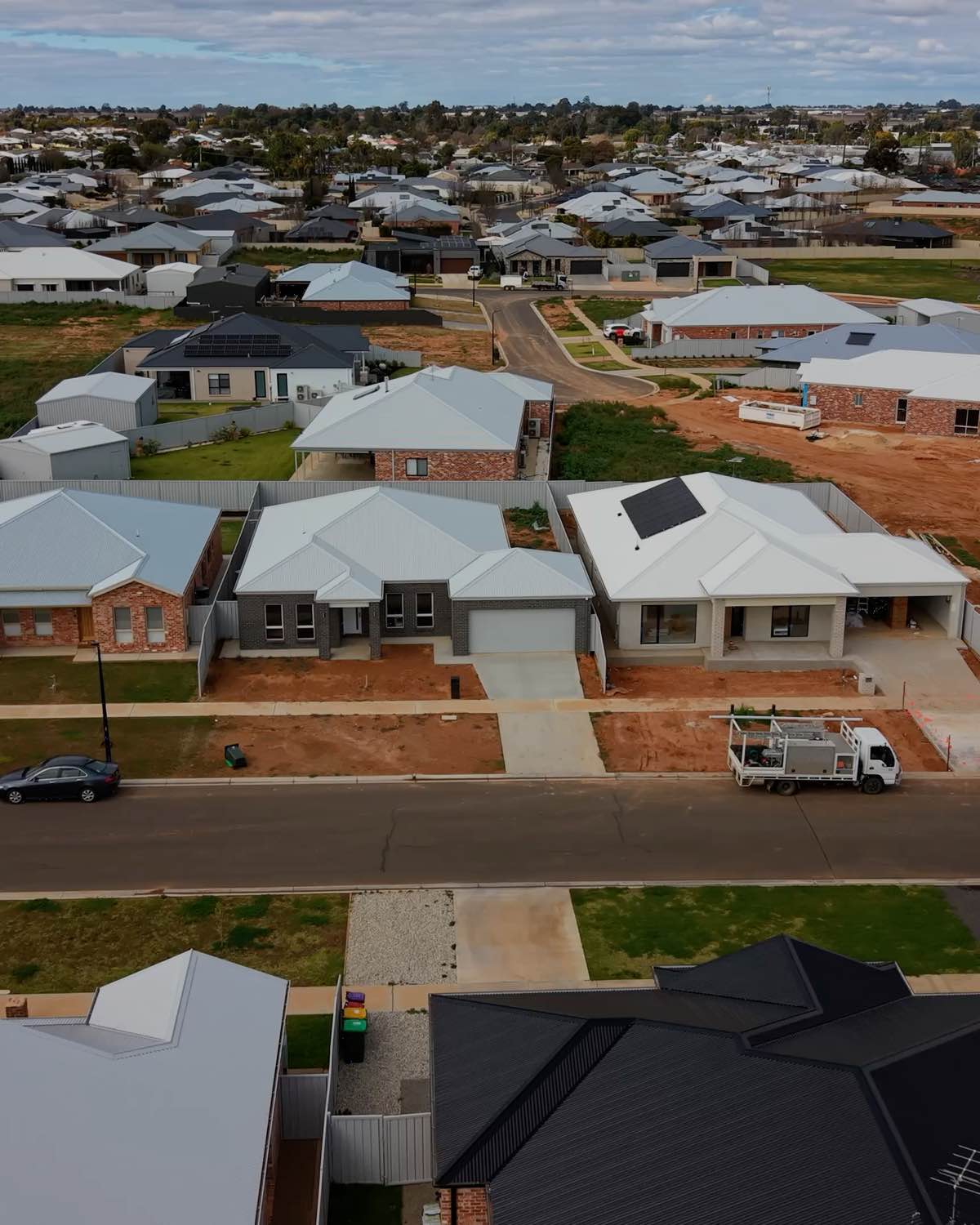 Aerial photography of a residential property, shot for a listing campaign.