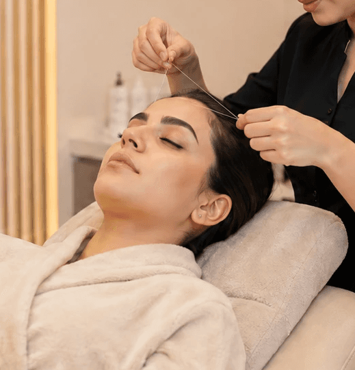 keratin treated hair model