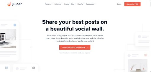 Juicer social feed web page