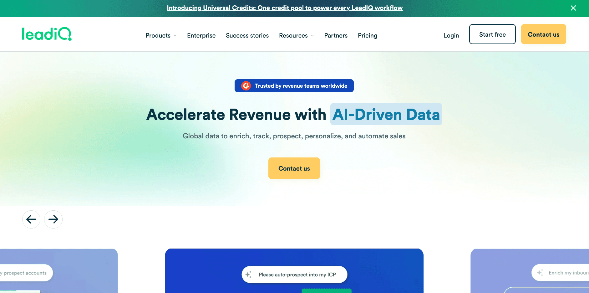 Leadiq homepage