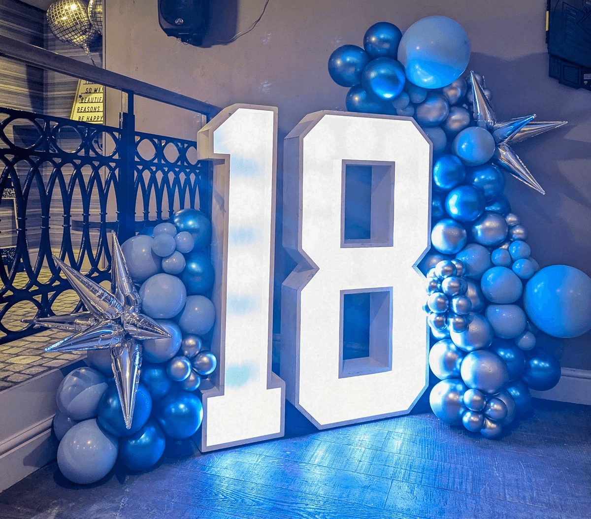 18th led number for a party