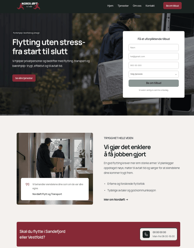 Nettside design