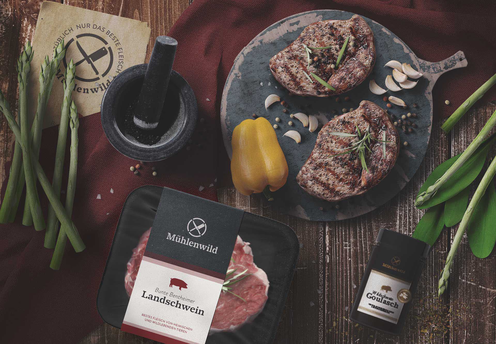 Logoentwicklung für Mühlenwild – natürliche Formsprache für Wildprodukte