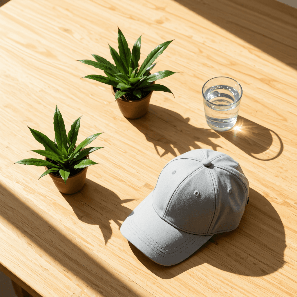 product photography of baseball cap