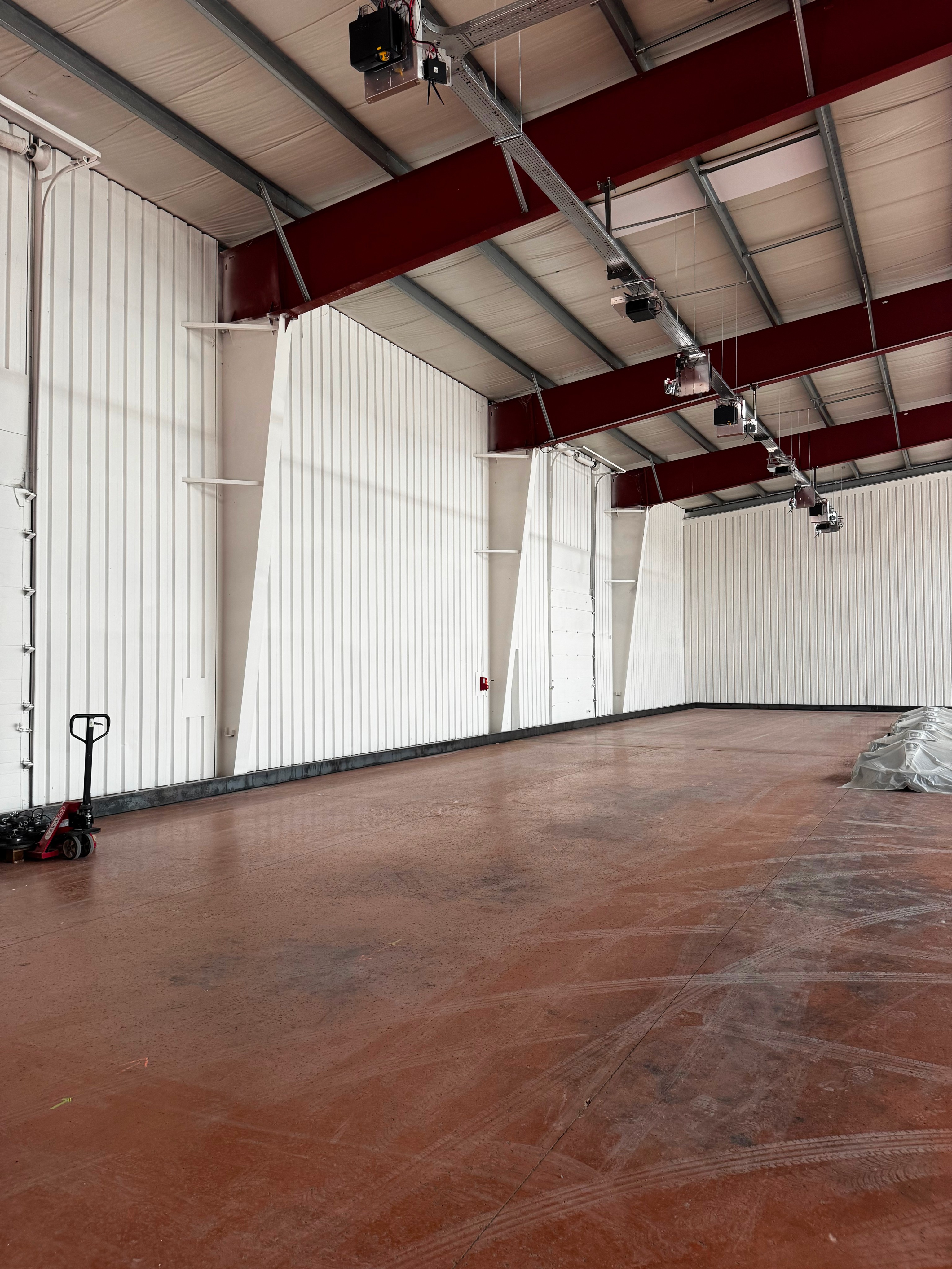 Elegant living room with neutral colors and art.