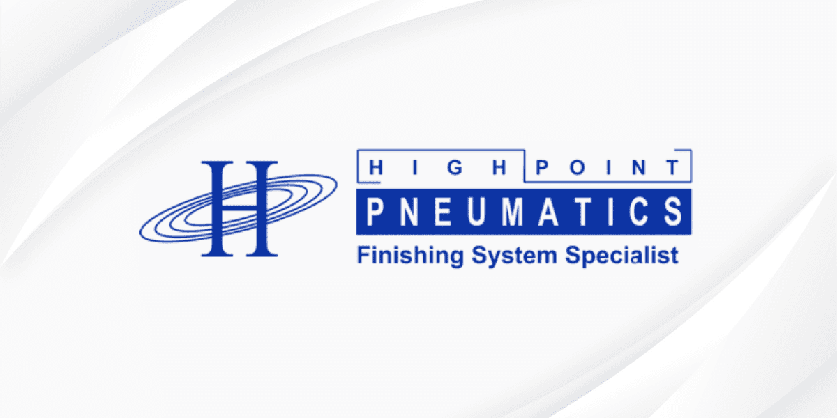 "High Point Pneumatics logo, symbolizing four decades of precision and customer-first service in industrial finishing systems."