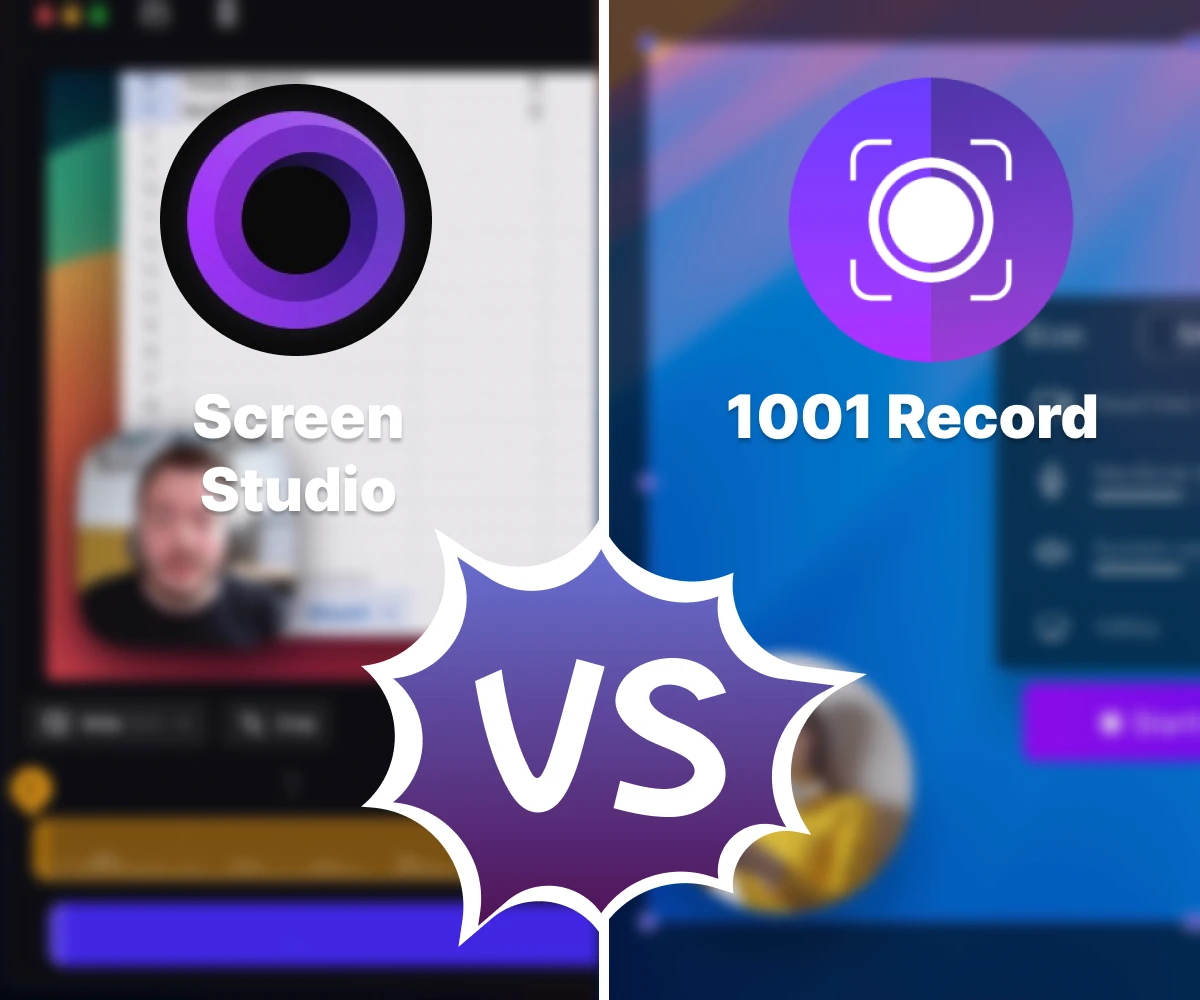 Screen studio vs 1001 record