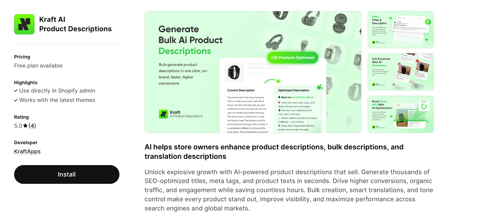 Kraft AI Product Descriptions