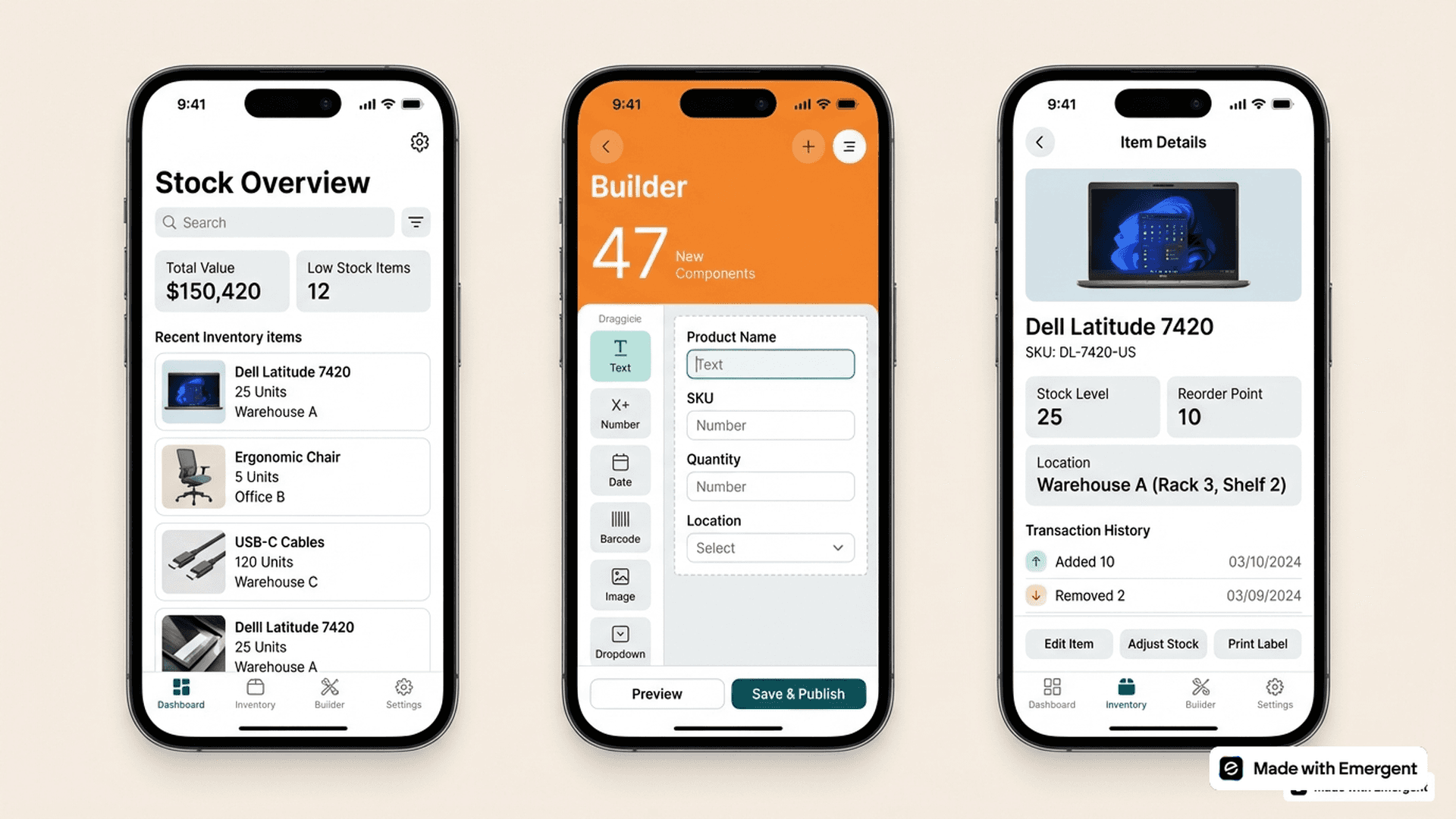 Stock Control Inventory App Made With Emergent
