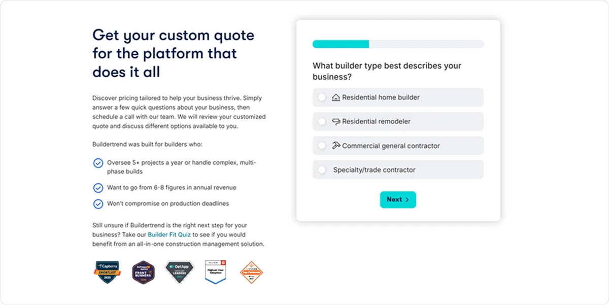Buildertrend Pricing