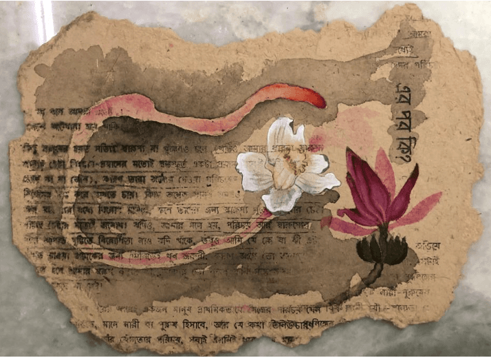 herd of sheep on road painting