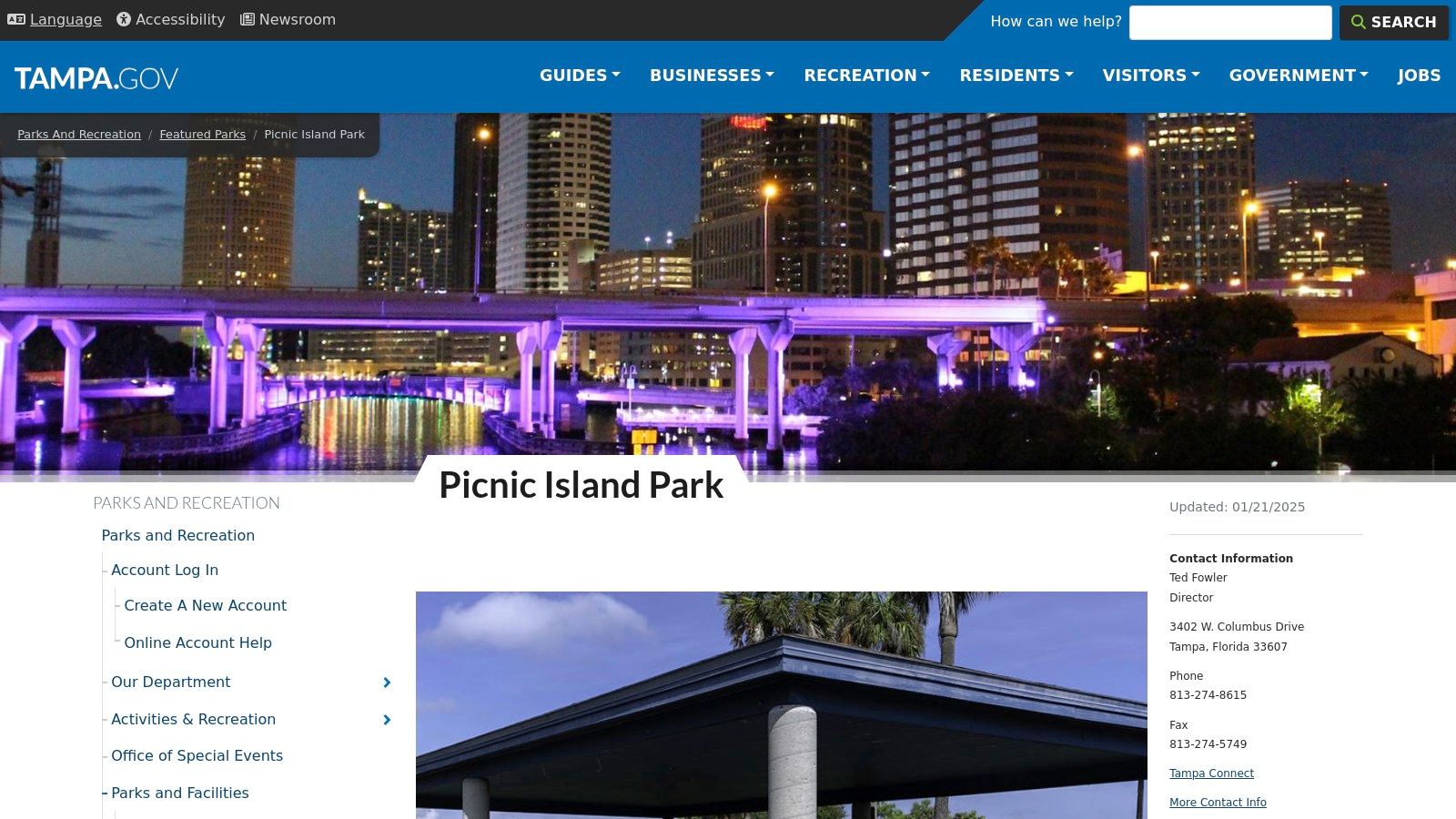 City of Tampa – Picnic Island Park (Dog Beach)