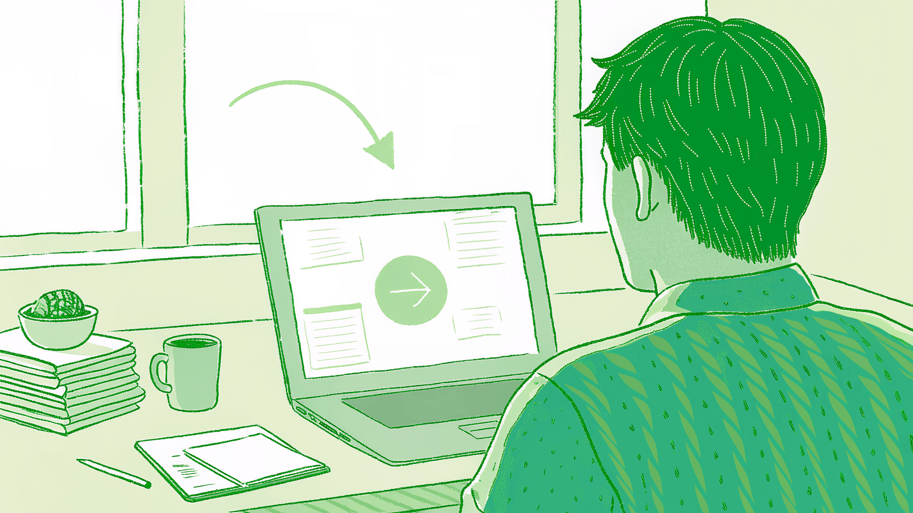 Agency office manager activates AutoPay on laptop, eliminating manual insurance invoice follow-up loop