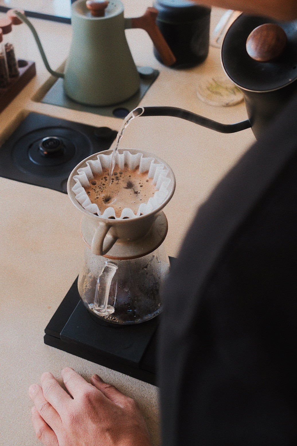Lane Eight Coffee Being Poured in Clapham Common