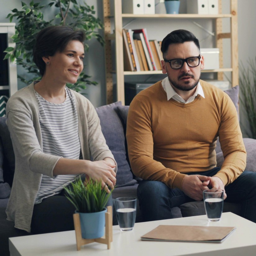 parents in a therapy session