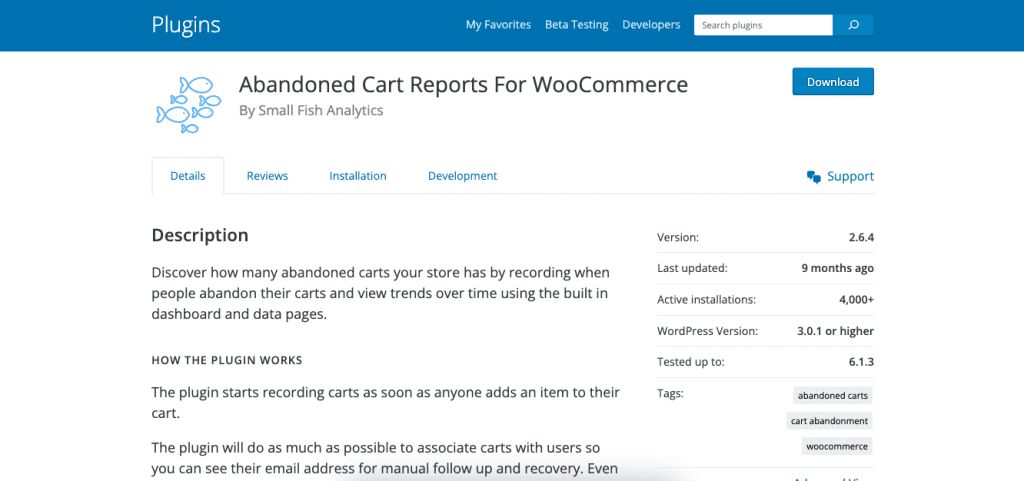 Abandoned Cart Reports For WooCommerce